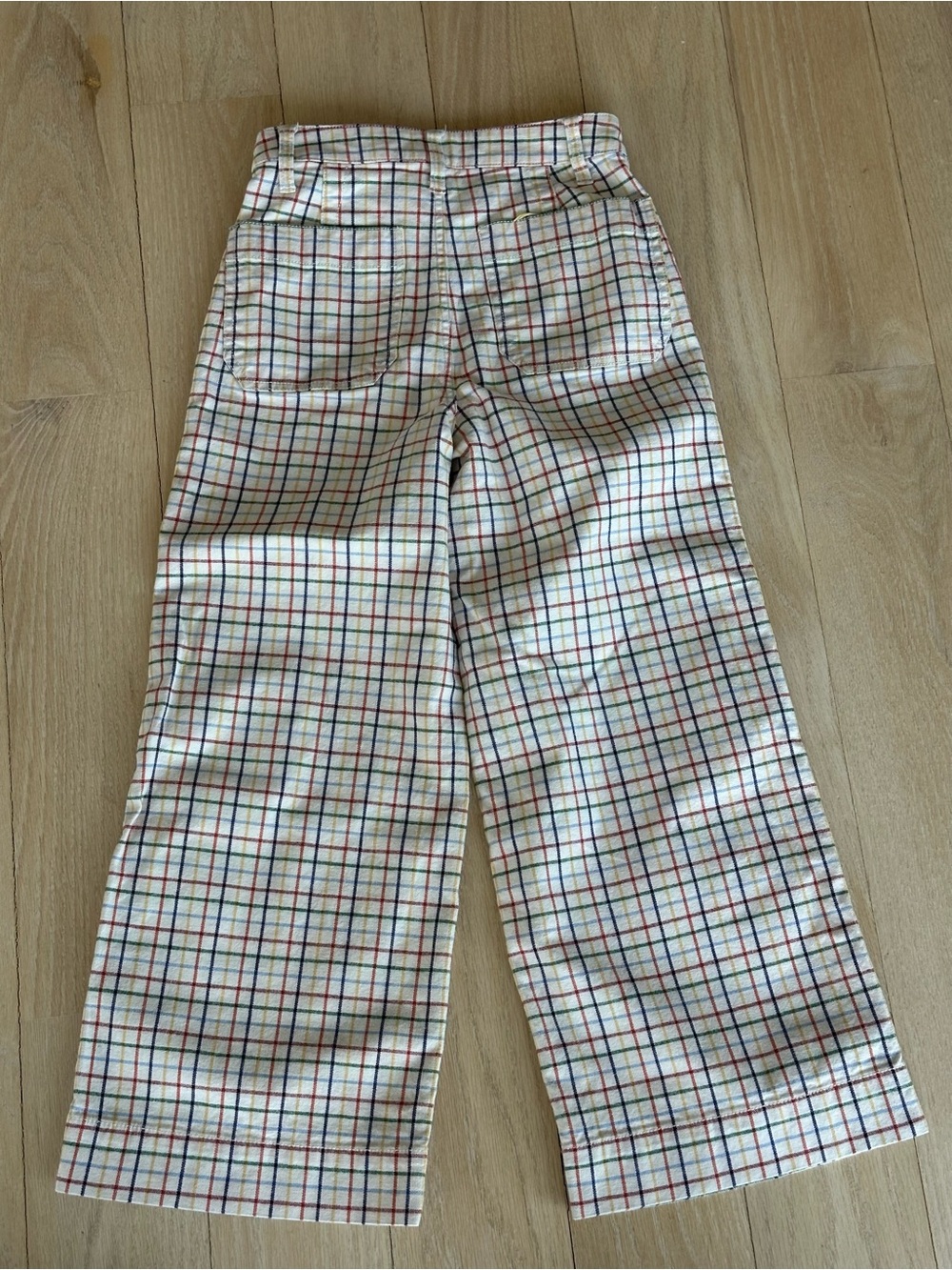 Madewell Emmett Wide-Leg Patch Pocket Crop Pants in Rainbow Windowpane size 23 - Picture 5 of 10